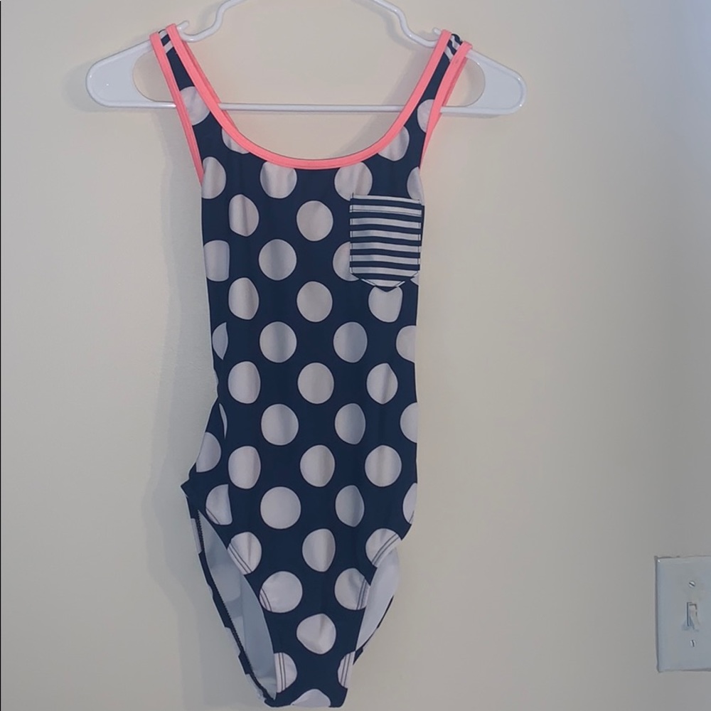 Polka dot one piece bathing suit XL (14/16)